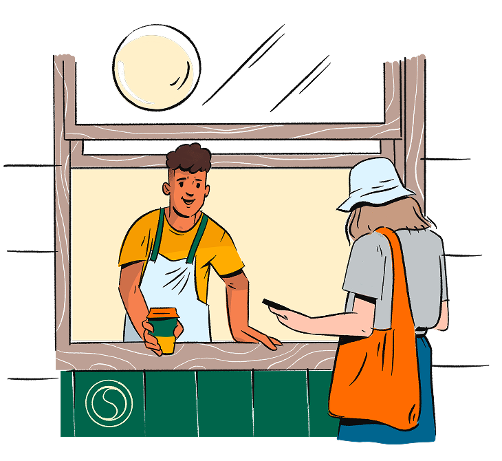 Students discovering opportunities illustration